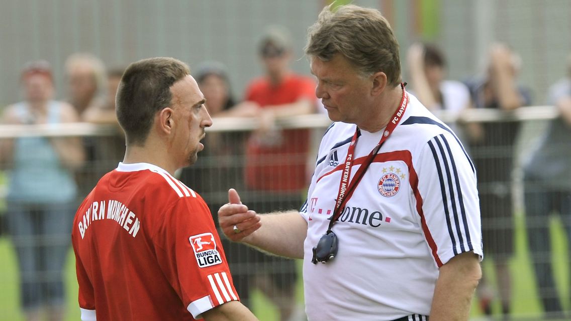 Nicht auf einer Wellenlänge: Franck Ribery und Coach Louis van Gaal.