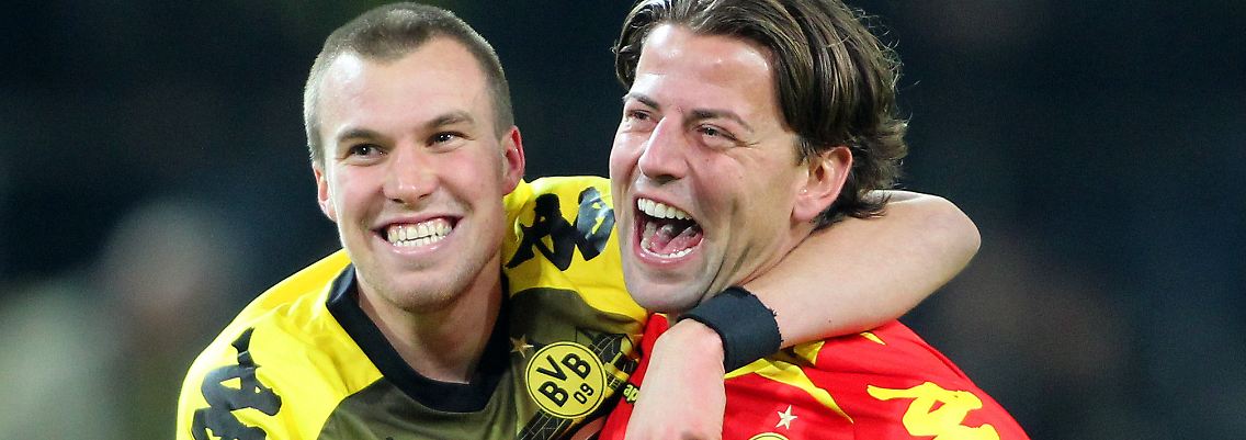Mit Dortmund ganz oben: Kevin Großkreutz und Roman Weidenfeller.