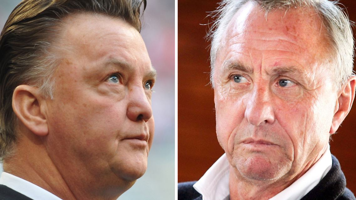 Der eine will den anderen nicht: Louis van Gaal und Johan Cruyff.