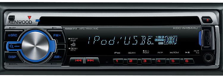 An den USB-Port des Kenwood W4544UA können natürlich auch andere MP3-Player angeschlossen werden.
