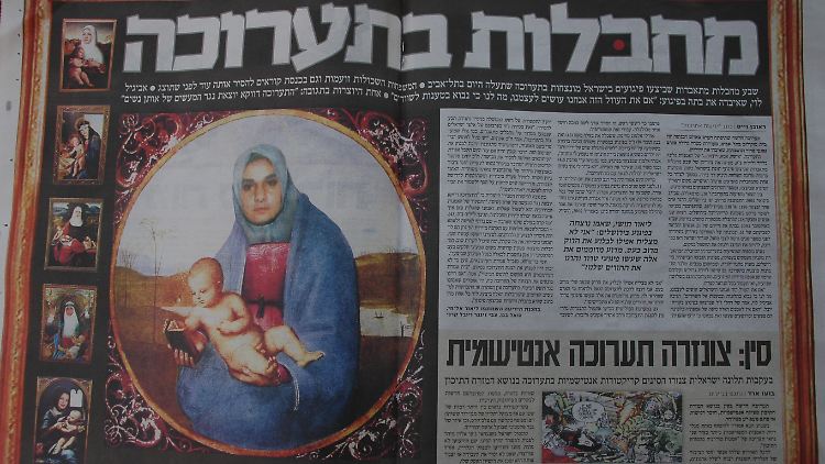 Die Abbildungen in der aktuellen Ausgabe der Zeitung "Jedijot Achronot" provozieren: ...