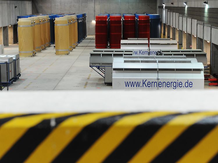 Blick ins Transportbehälterlager im atomaren Zwischenlager in Gorleben.