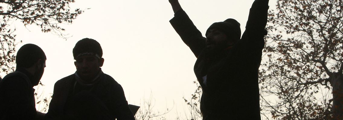 Iranische Demonstranten vor der britischen Botschaft am Dienstag.