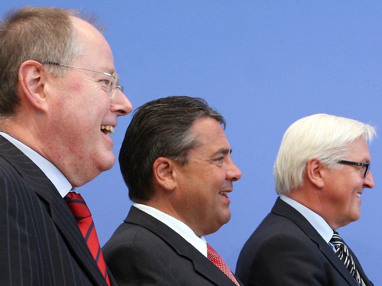 Drei Männer deutscher Herkunft und mittleren Alters, davon fühlen sich nicht alle Wähler angesprochen.