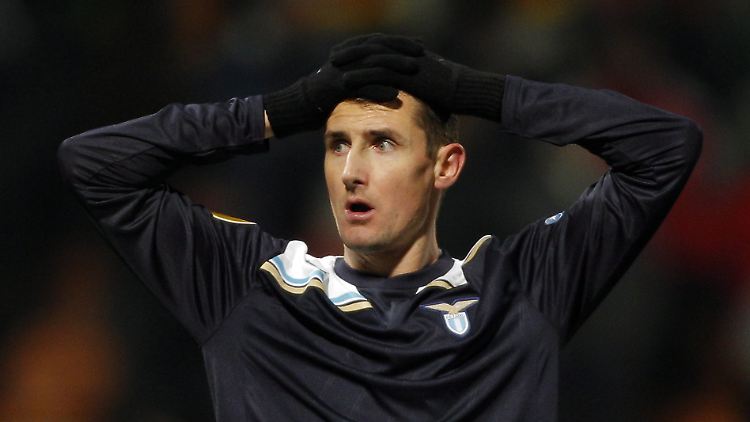 Miroslav Klose hätte Lazio gegen Vaslui zum Sieg schießen müssen, vergab aber überhastet.