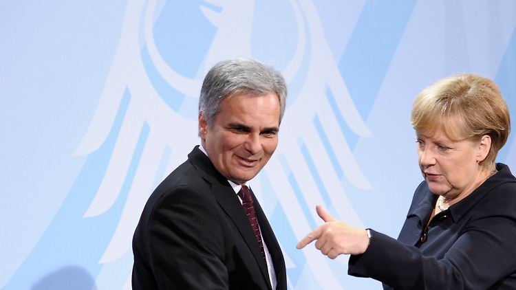 Bundeskanzler Faymann, Bundeskanzlerin Merkel.