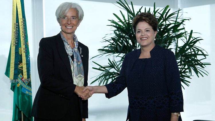 Brasilien will mithelfen: Christine Lagarde (l.) kann auf die brasilianische Präsidentin Dilma Rouseff zählen.