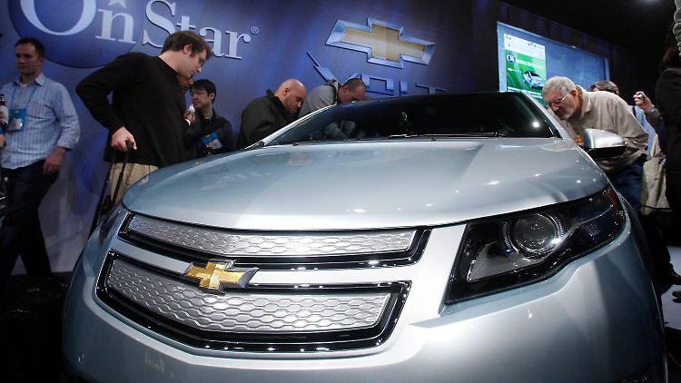 Das Elektroauto Chevrolet Volt bei einer Show im Januar 2010 in Las Vegas.