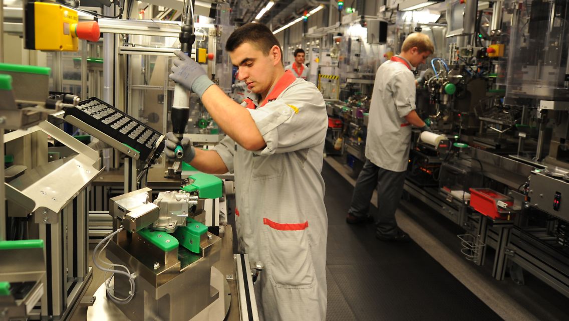 Produktion bei Bosch in Stuttgart.