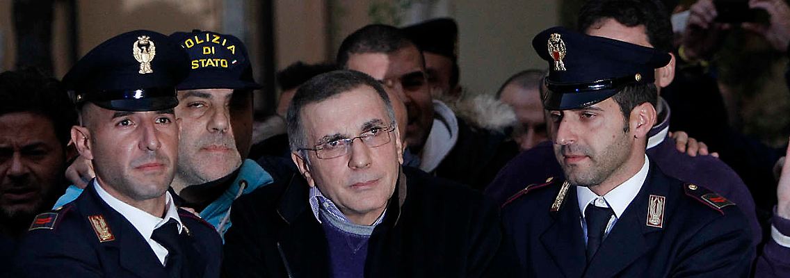 Zagaria bei seiner Verhaftung.