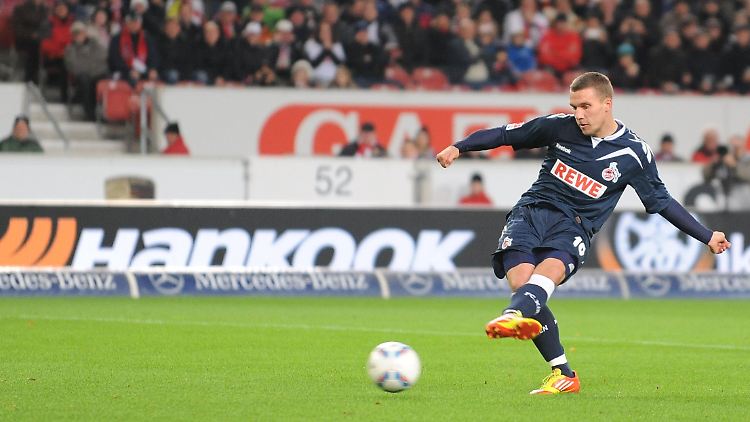 In Dunkelblau machte Podolski gegen Stuttgart eine exzellente Figur. 