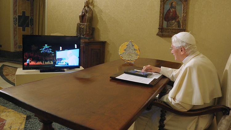 Der Papst konnte sehen, ob er alles richtig gemacht hat.