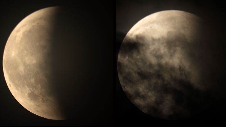 Der Mond während der letzten Mondfinsternis am 15. Juni 2011.