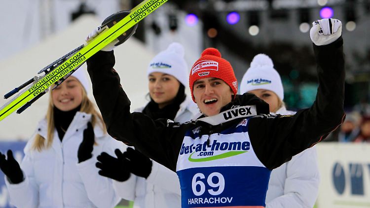 Triumphator von Harrachov: Richard Freitag sprang allen davon.