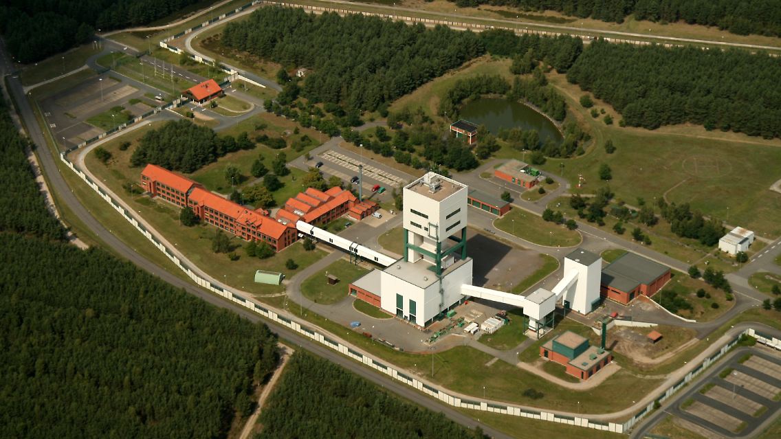 Das Luftbild zeigt das Gelände des geplanten Endlagers in Gorleben.