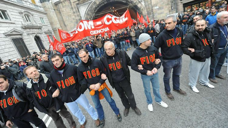 Generalstreik in Italien läuft.