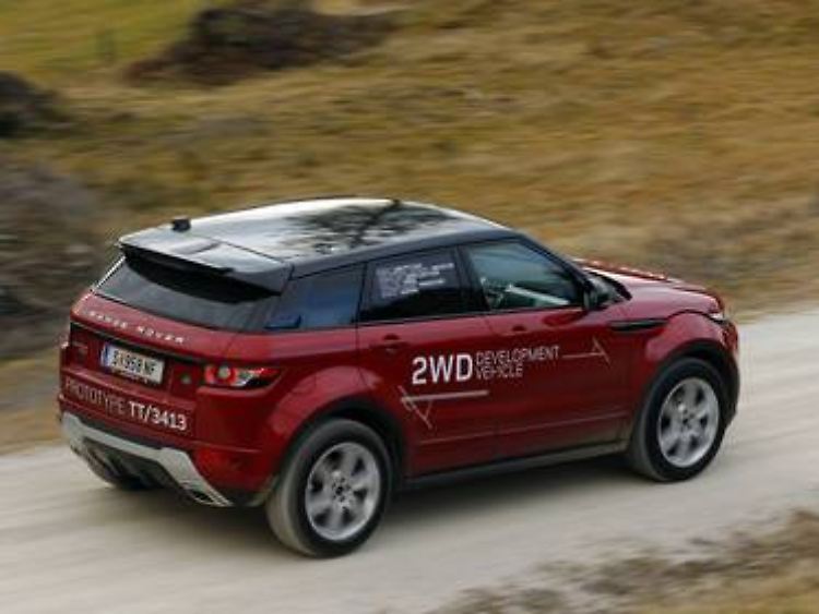 Auch ohne Allradantrieb überzeugt der Range Rover Evoque eD4 im Gelände.