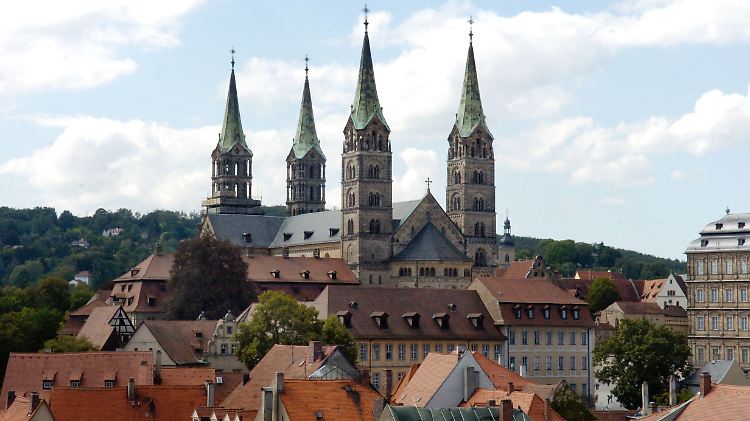 Der Dom in der Altstadt von Bamberg.