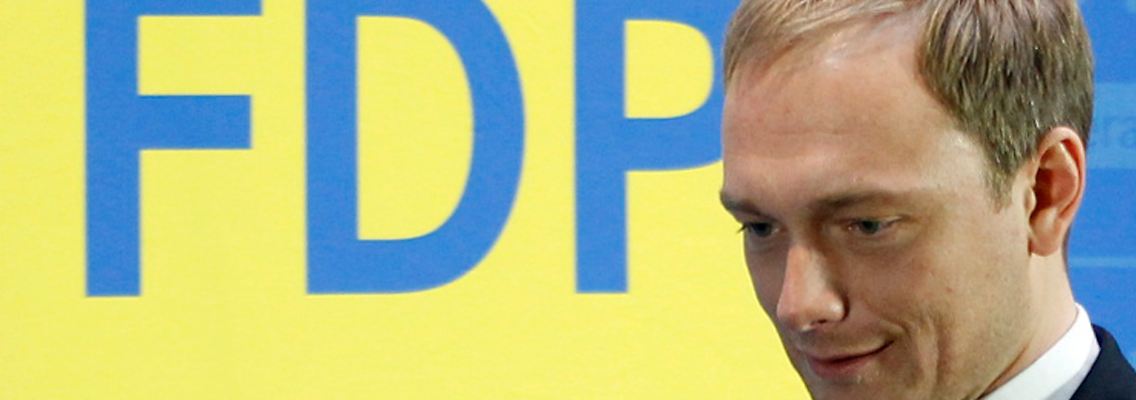 Mit den Abschiedsworten "Auf Wiedersehen" trit Christian Lindner als Generalsekretär der FDP zurück.
