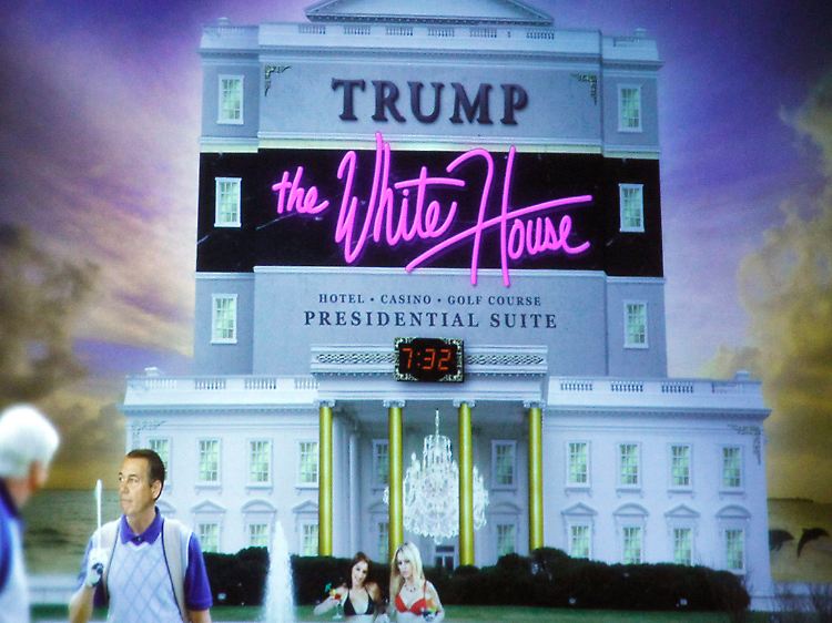 Obamas Vision von einem Weißen Haus unter Trump (gezeigt anlässlich der traditionellen satirischen Rede zum Correspondents' Dinner).
