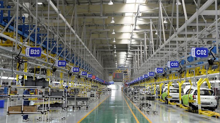 Standortvorteil Lohnkosten: Geely-Werk in Chengdu, Sichuan.