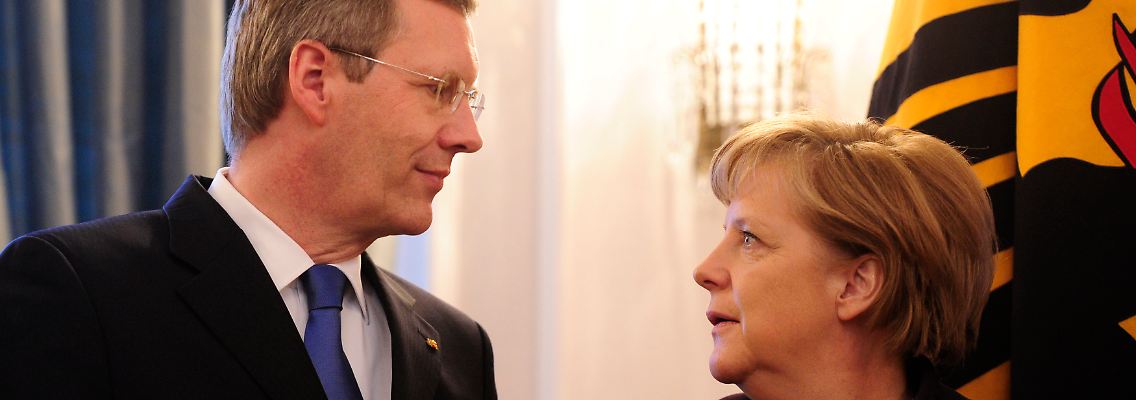 Wulff und Merkel in besseren Zeiten.