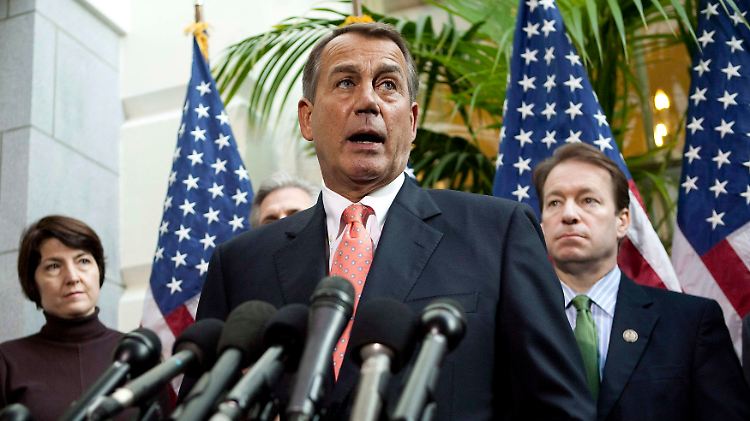 John Boehner, Sprecher des Repräsentantenhauses, teilt die Einigung mit.