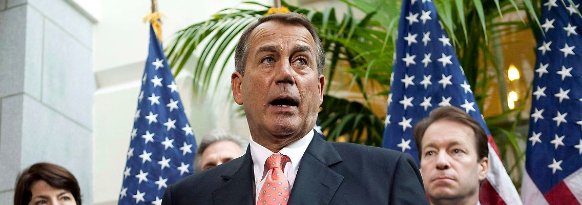 John Boehner, Sprecher des Repräsentantenhauses, teilt die Einigung mit.