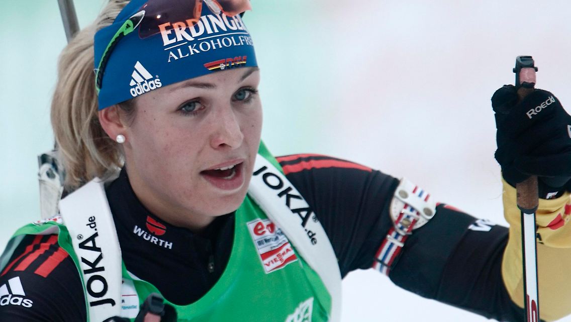 Biathlon-Rekordweltmeisterin: Magdalena Neuner.