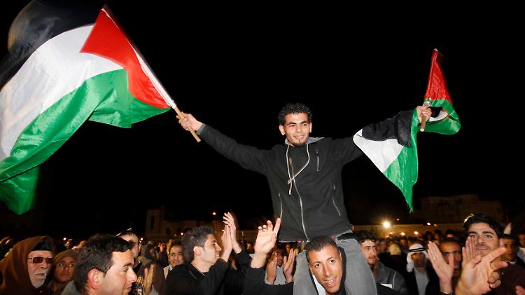 Freude über die Freilassung der Palästinenser in Ramallah.