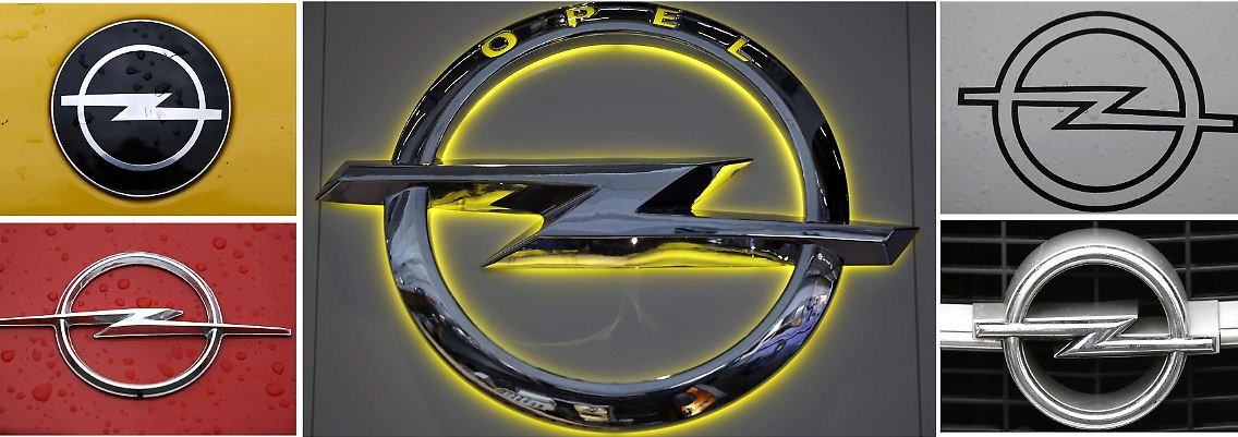 Das neue und ein paar alte Logos: Opel soll profitabel werden.