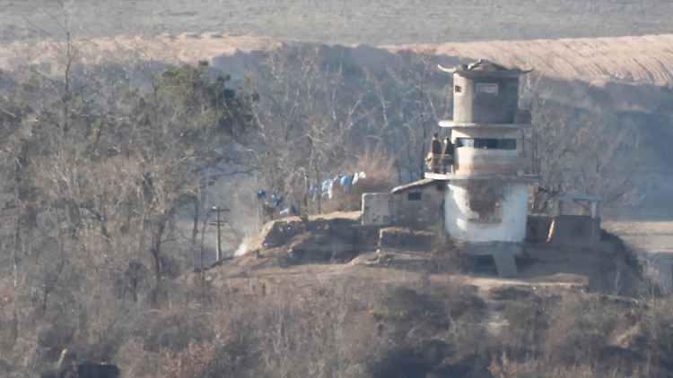 Wachturm an der Grenze zu Südkorea.