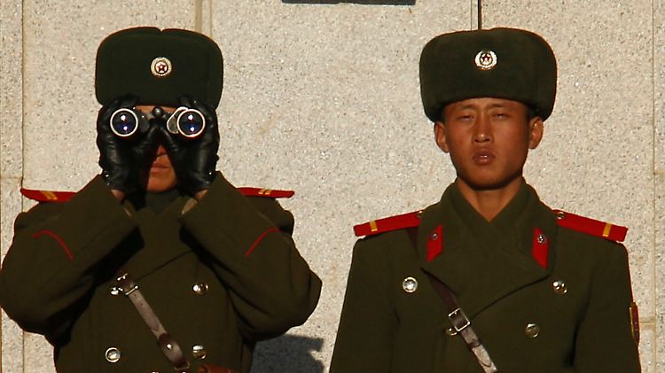 Nordkoreanische Beobachtungen an der Grenze zu Südkorea.