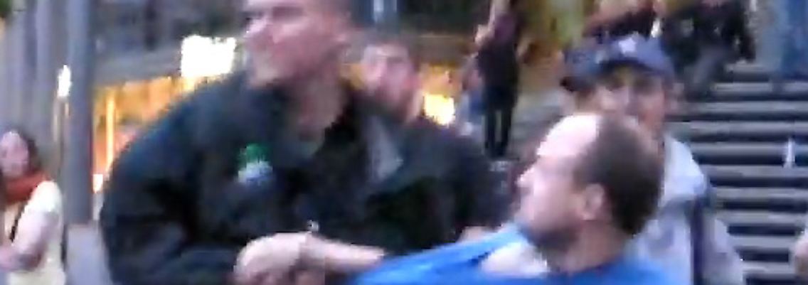 Der Polizeiübergriff ereignete sich während der Datenschutz-Demo "Freiheit statt Angst" in Berlin.