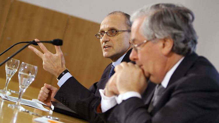 Zwei gegen die Systemkrise: EBA-Bankenaufseher Andrea Enria (l) und ESRB-Vizepräsident Mervyn Allister King.