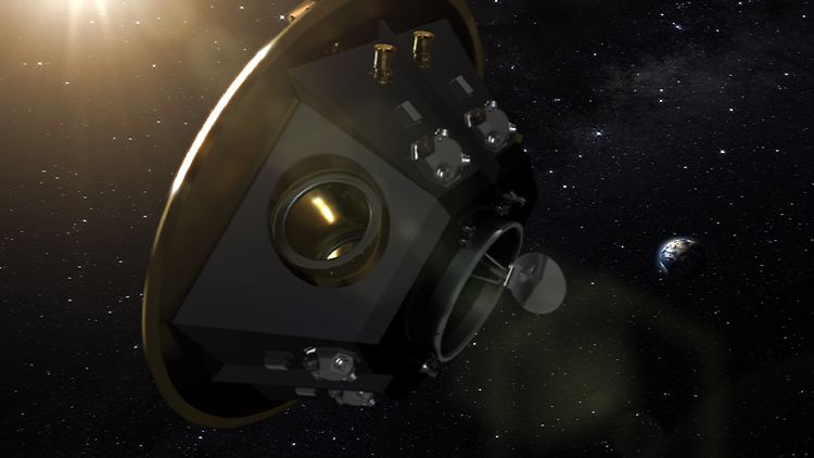 Die Illustration zeigt den Spezialsatelliten, der Schwarze Materie aufstöbern soll.