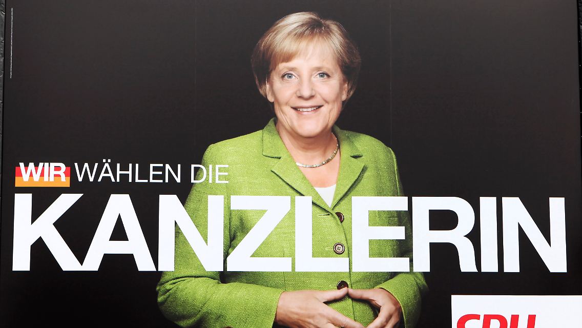 Wachsender Unmut: Die Union beschwert sich über Merkels Wahlkampfstil, dabei ist ihr Wahlkampf voll auf die Kanzlerin ausgerichtet.