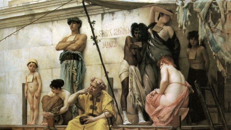 "Der Sklavenmarkt": Ein Gemälde aus dem 19. Jahrhundert von Gustave Boulanger.
