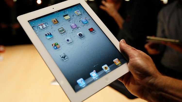 Das iPad 2, aufgenommen bei der Vorstellung am 2. März 2011 in San Francisco.