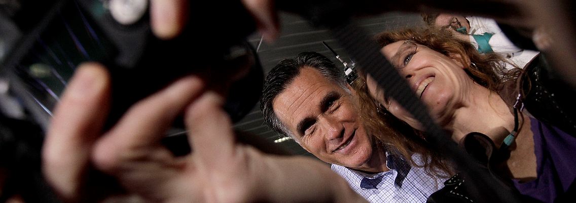 Mitt Romney beim Wahlkampf in Iowa.