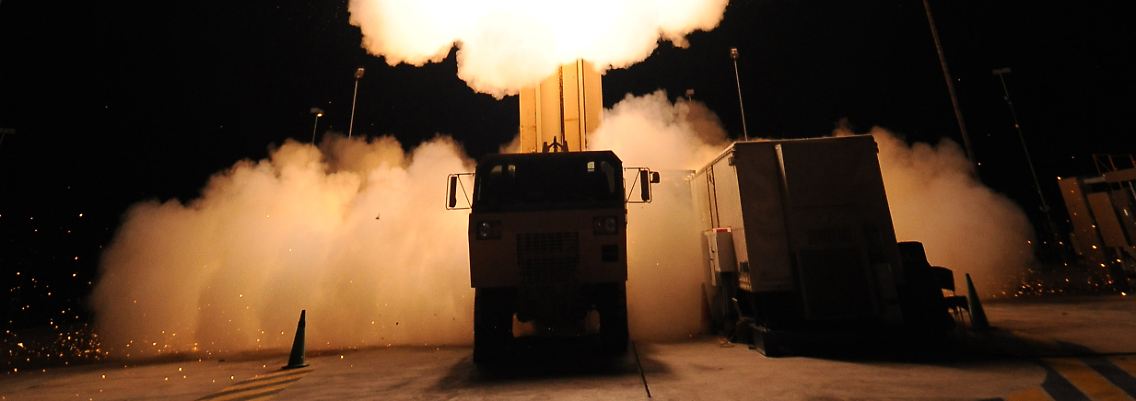Test-Abschuss einer "THAAD"-Abfangrakete im Pazifik (PR-Foto).