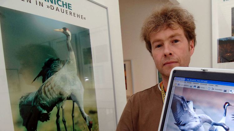 Günter Nowald, Chef des Kranich-Informationszentrums Groß Mohrdorf bei Stralsund.