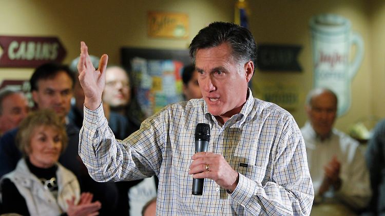 Romney bei einem Wahlkampfauftritt in Sioux City, Iowa.