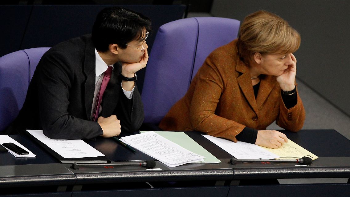 FDP-Chef Philipp Roesler und die CDU-Vorsitzende Angela Merkel.