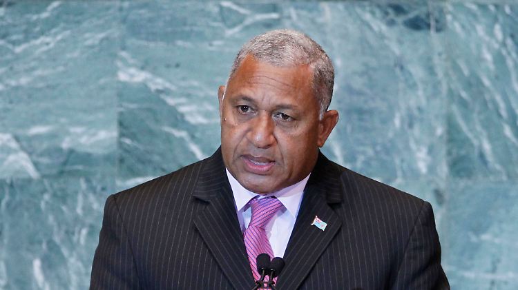 Frank Bainimarama im September bei einem Auftritt vor den Vereinten Nationen.