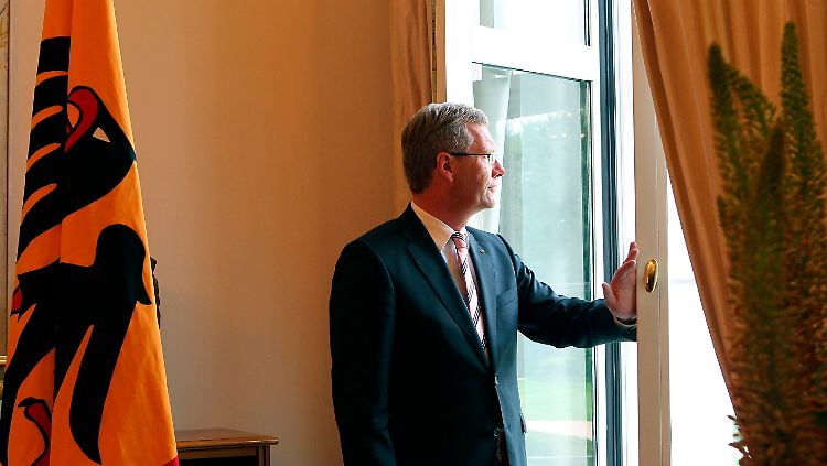 Wulff im August 2010 in seinem Arbeitszimmer  im Berliner Schloss Bellevue.