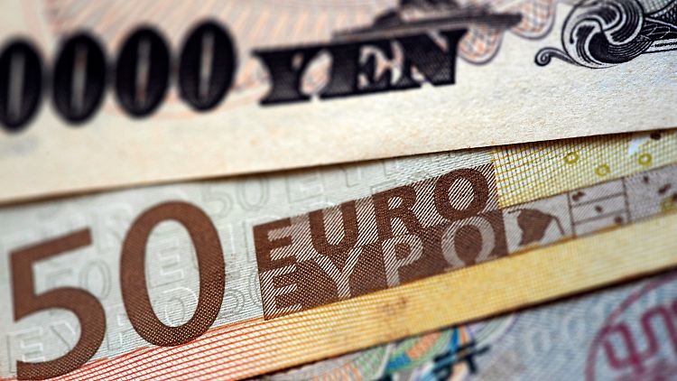Gipfeltreffen der Geldscheine: Euro und Yen.