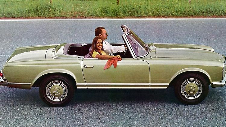 Wurde unter dem Spitznamen Pagode bekannt: der Mercedes-Benz Typ 280 SL der Baureihe W 113 (1963 bis 1971).