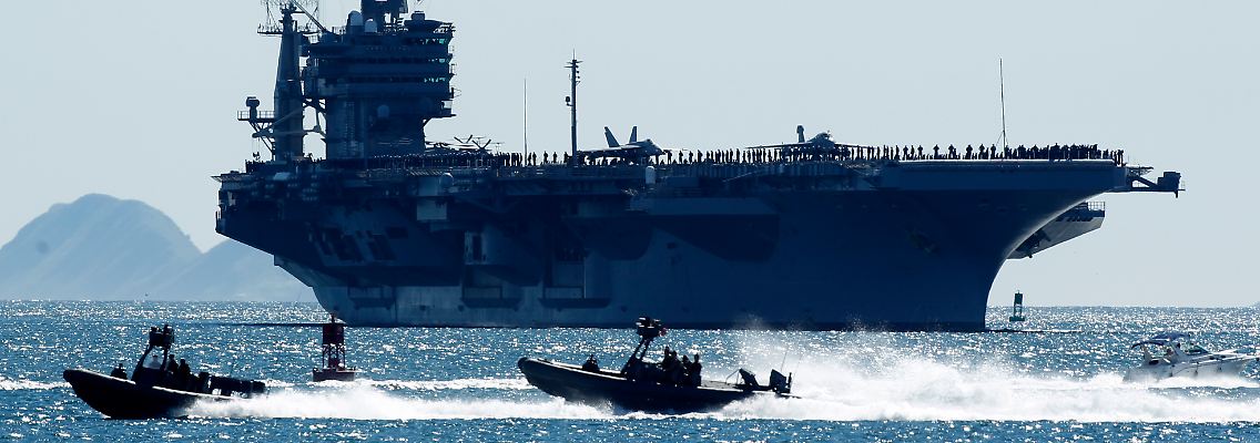 Der verlängerte Arm der US-Außenpolitik: Im Bauch der "USS John C. Stennis" sorgen zwei Kernreaktoren für Dampf und Vortrieb (Archivbild).