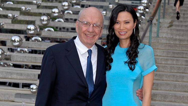 Rupert Murdoch und seine echte Ehefrau Wendi Deng.